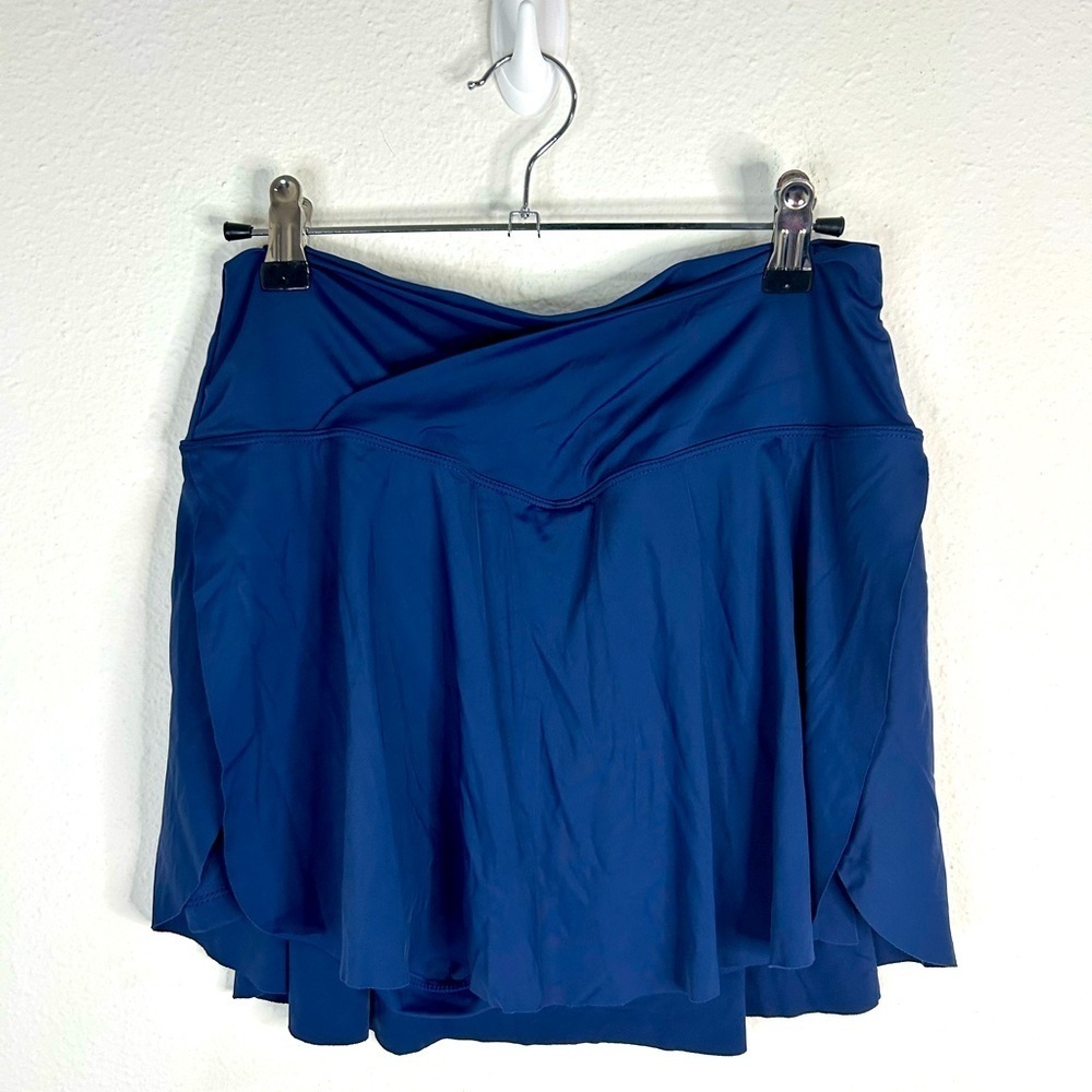 Women's Navy Blue Swim Skort Shorts Large Athletic Swimwear Modest Summer Beach - Picture 2 of 7
